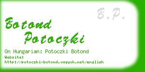 botond potoczki business card